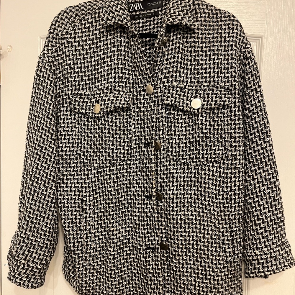 Zara Vintage Woven Shirt-Jacket (Shacket)
